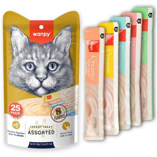 Wanpy Karışık Sıvı Kedi Ödülü RA-Mİ x (25 x 14 gr)