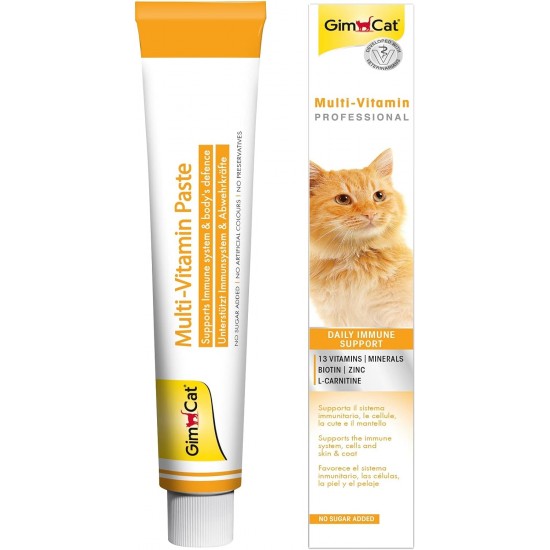 GimCat Kediler İçin Multi-Vitamin, 100 g, Keten Tohumu Yağı 12 Temel Vitamin