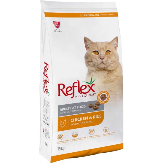 Reflex Tavuklu ve Pirinçli Yetişkin Kedi Maması 15 Kg