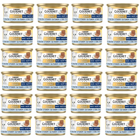 Gourmet Gold Kıyılmış Ton Balıklı Yaş Kedi Maması, Yetişkin Kediler (24 x 85 gr)